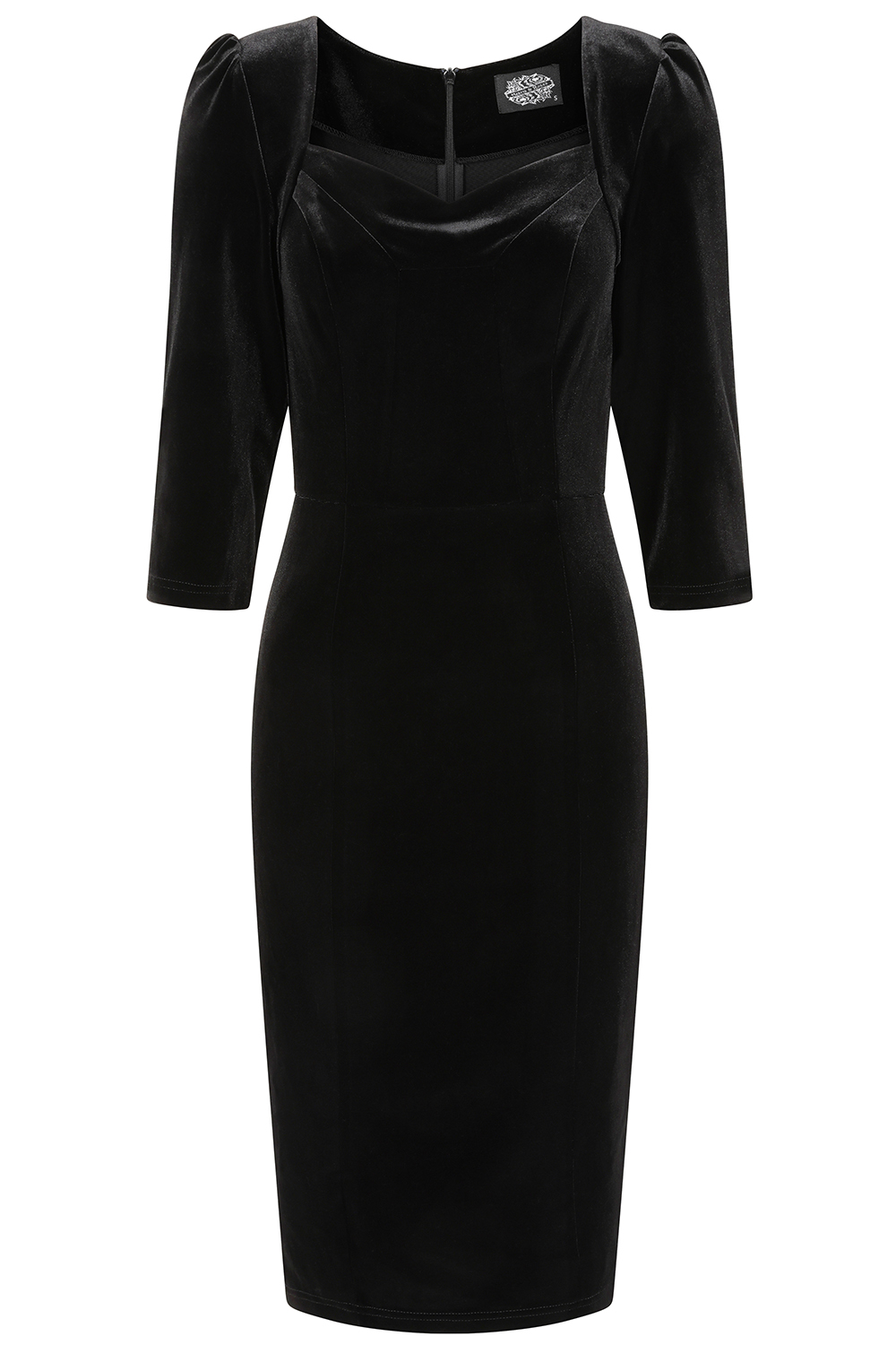 Lucy Black Velvet Wiggle Dress